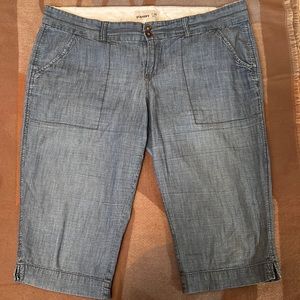 Chambray Bermuda shorts, Sz 16